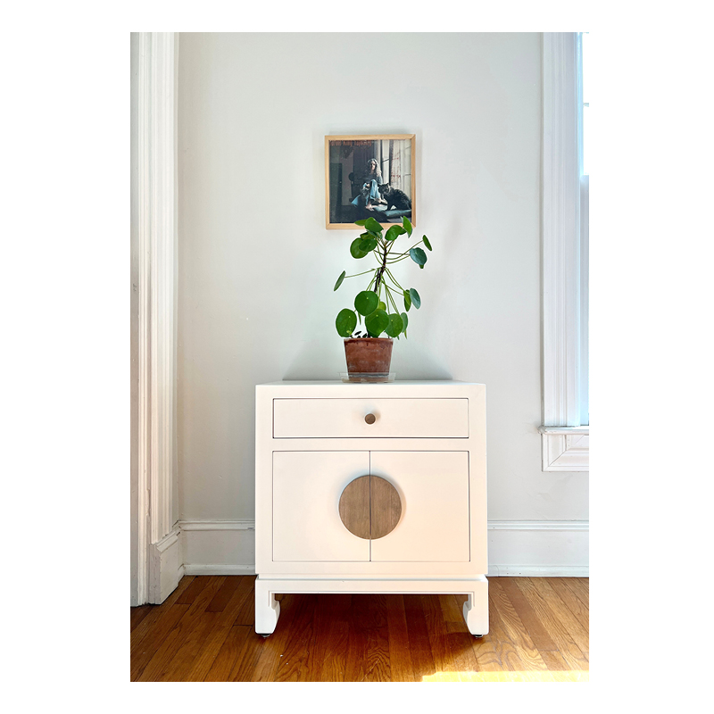 DH215 Side Cupboard Just Cream with wood hardware