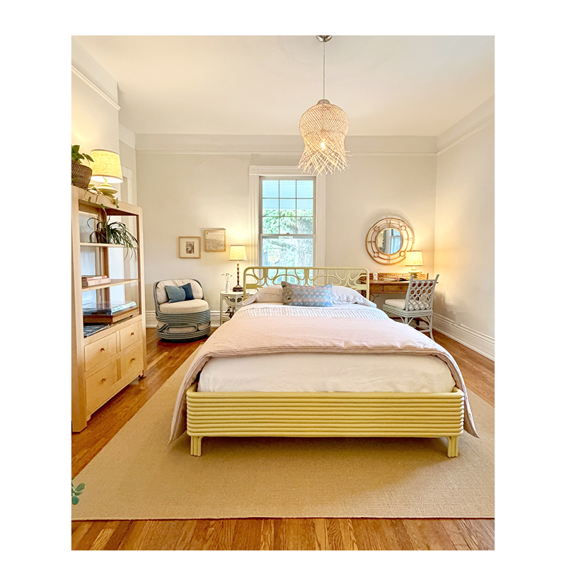 indochine modern poppy queen bed-SOLD