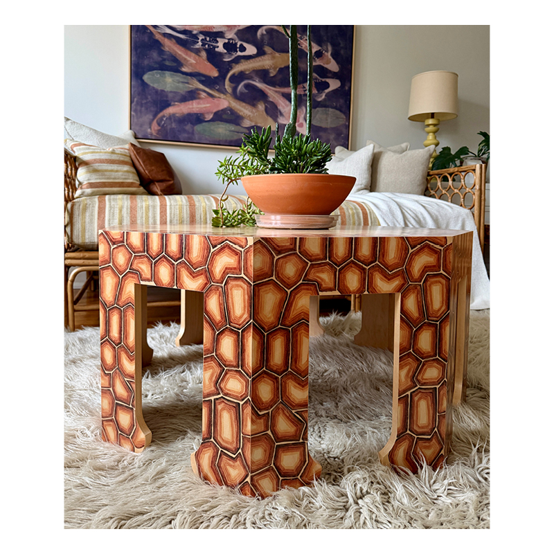 sl octagonal cocktail table tortoise tattoo