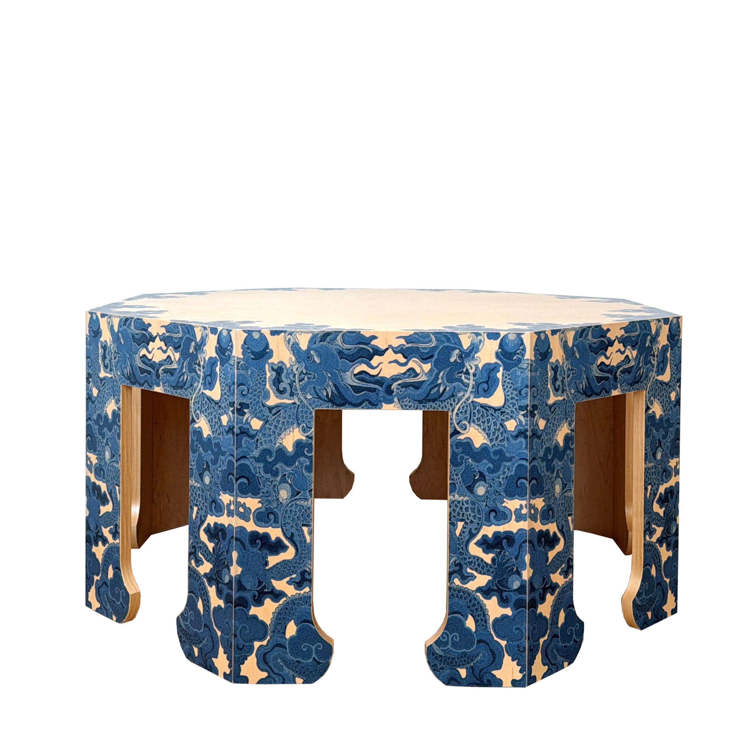 tattooed octagonal cocktail table - Image 3