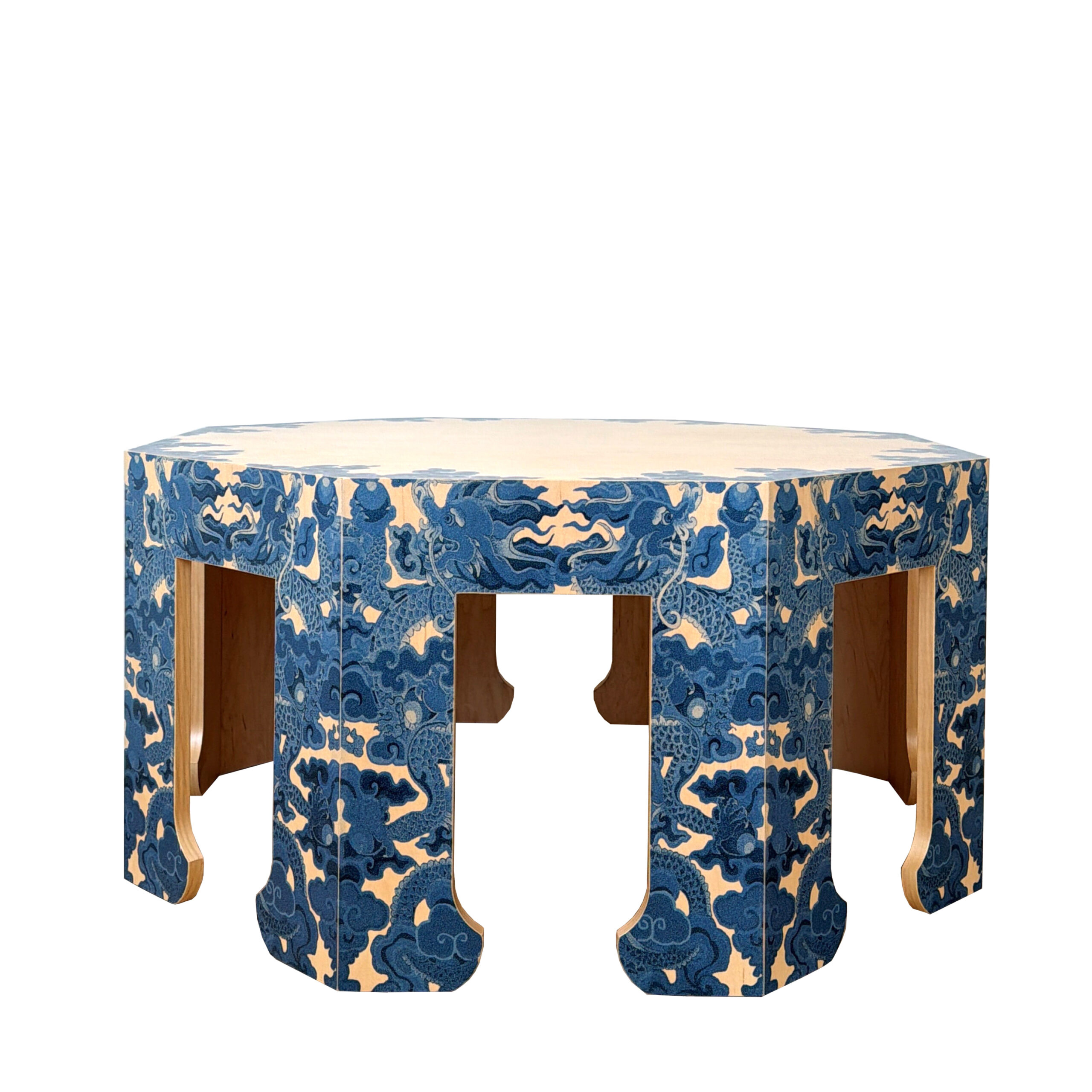 shanghai loft tattooed octagonal cocktail table - Image 3